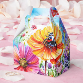 Caja Para Regalos Flores y adybugs