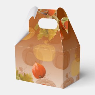 Caja Para Regalos Flores y frutos de otoño, calabazas y bayas