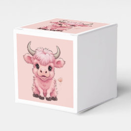 Caja Para Regalos Fluffy Pink Highlands Scottish Cow