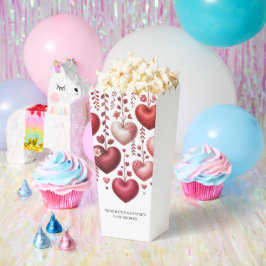 Caja Para Regalos Fluffy Red Floral Heart Baby Shower