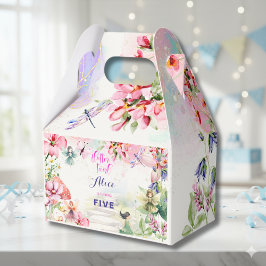 Caja Para Regalos Flutter y twirt Fairy garden watercolor cumpleaños
