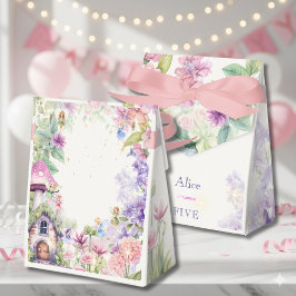 Caja Para Regalos Flutter y twirt Fairy garden watercolor cumpleaños