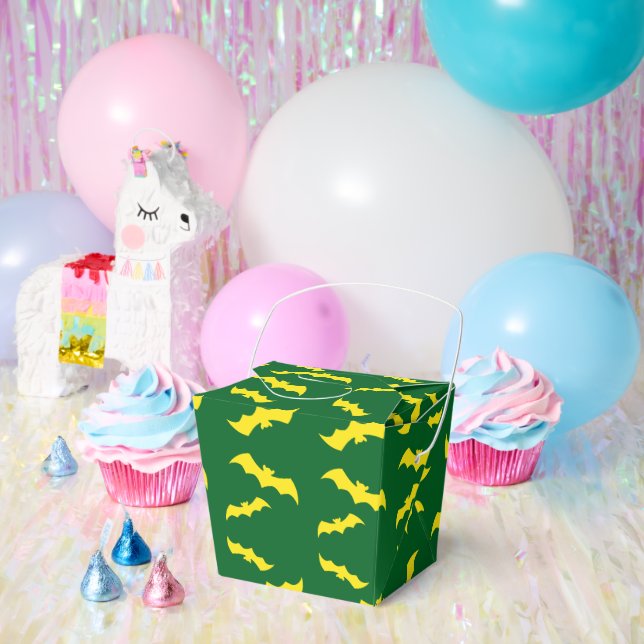 Caja Para Regalos Flying Yellow Halloween Bats (Fiesta)