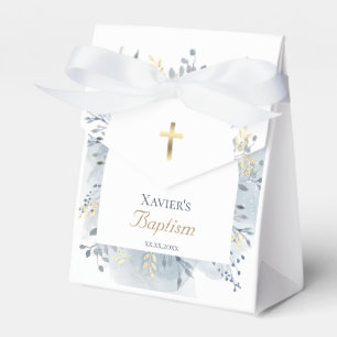 Caja Para Regalos foliage acuarela Bautismo