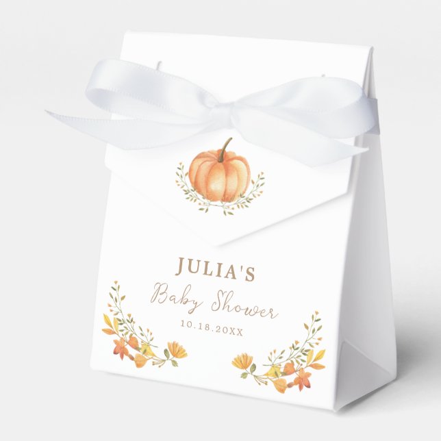 Caja Para Regalos Foliage del Boho Pumpkin Fall Baby Shower (Front Side)