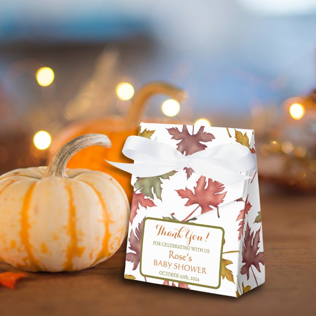 Caja Para Regalos Foliage otoño caída Baby Shower Favor Boxe (Subido por el creador)
