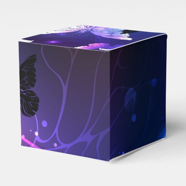 Caja Para Regalos Fondo con mariposas nocturnas (Costado Anverso)