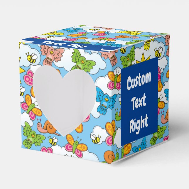 Caja Para Regalos Fondo de animales para bebés (Anverso)