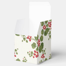 Caja Para Regalos Fondo de Crema de Nasturcio Rojo