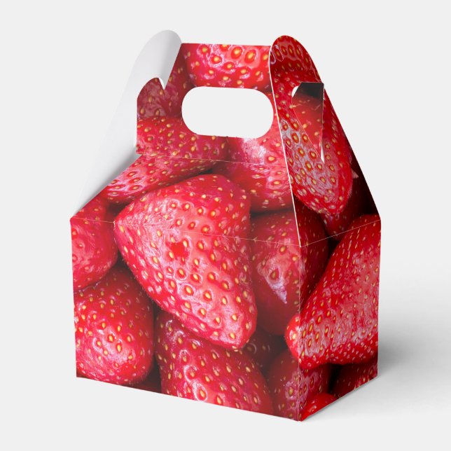 Caja Para Regalos Fondo de fresas (Reverso)
