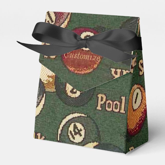 Caja Para Regalos Fondo de las bolas de billar personalizadas (Front Side)