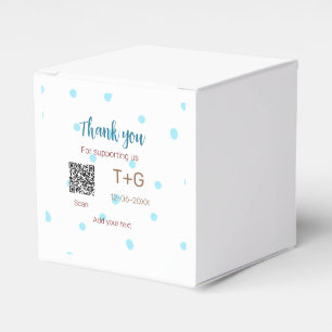 Caja Para Regalos Fondo de luna de miel Agregar código Q R nombre de
