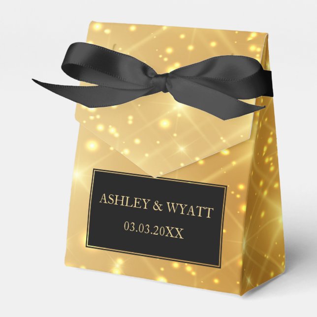 Caja Para Regalos Fondo de oro brillante (Front Side)