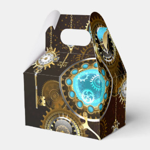 Caja Para Regalos Fondo de roscas de vapor con lentes turquesas