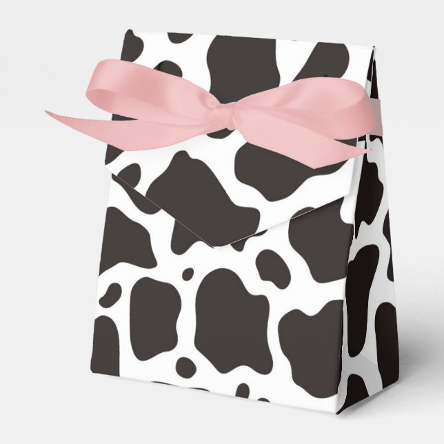 Caja Para Regalos Fondo del patrón de vaca (Front Side)