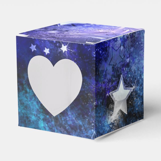 Caja Para Regalos Fondo espacial con estrellas (Anverso)