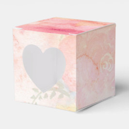 Caja Para Regalos Fondo floral rosa de color de agua