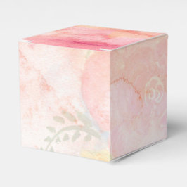 Caja Para Regalos Fondo floral rosa de color de agua
