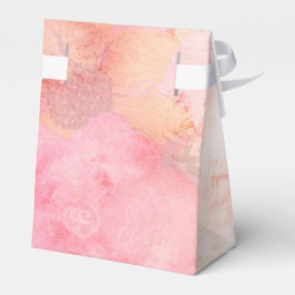 Caja Para Regalos Fondo floral rosa de color de agua