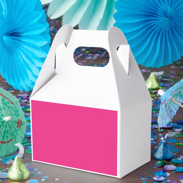 Caja Para Regalos fondo rosa con borde negro (Fiesta)
