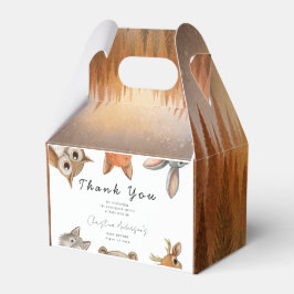 Caja Para Regalos Forest Woodland Animals Travel Baby Shower