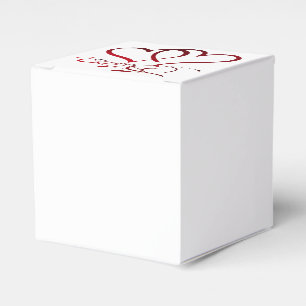 Caja Para Regalos Forever Hearts Red on White