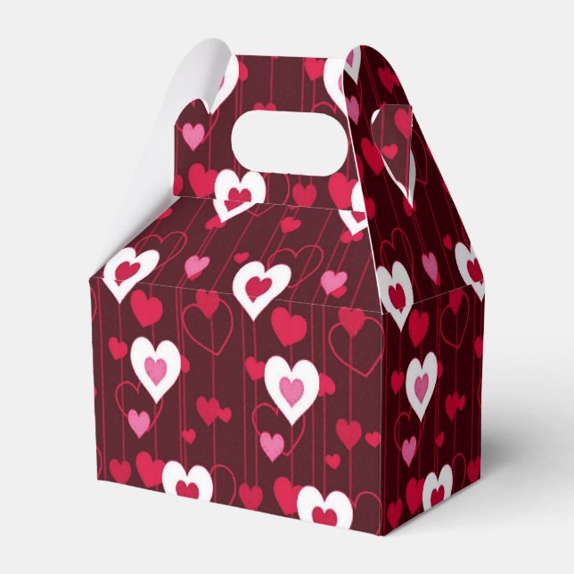 Caja Para Regalos Forever Love Red Hearts Gable (Front Side)