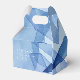 Caja Para Regalos Formas de acuarela moderna Boda Monograma