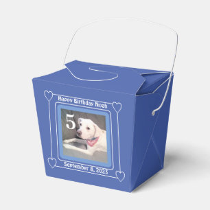 Caja Para Regalos Foto de perro de cachorro cúbico cumpleaños número