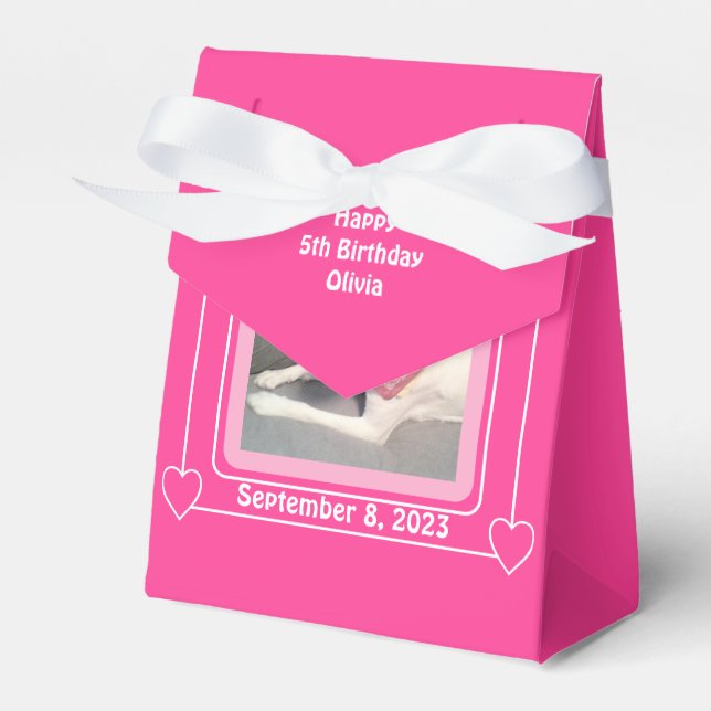 Caja Para Regalos Foto de perro de cachorro lindo cumpleaños número  (Front Side)
