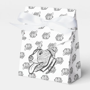 Caja Para Regalos foto de pitbull dibujada a mano amante de los perr