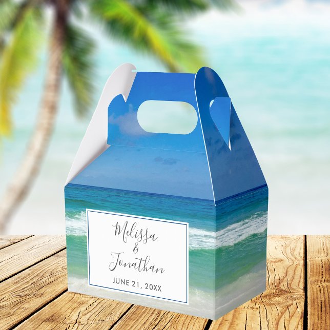 Caja Para Regalos Foto de playa tropical Boda hermoso del océano azu (Subido por el creador)