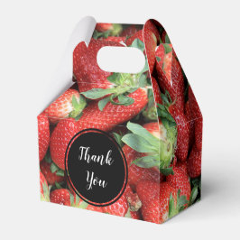 Caja Para Regalos Foto de Red Juicy Strawberries Gracias