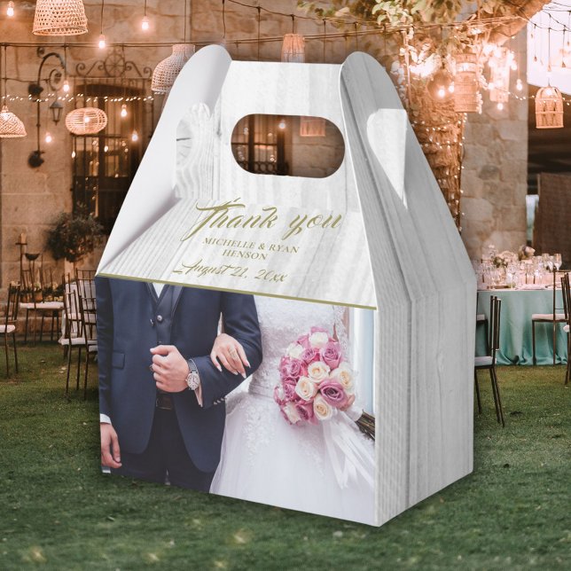 Caja Para Regalos Foto de Rustic Wood Boda Gracias (Subido por el creador)