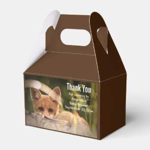 Caja Para Regalos Foto de un pequeño Naranja lindo Fox Gracias
