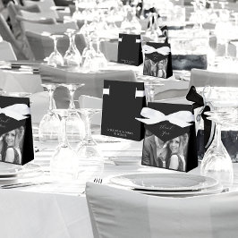 Caja Para Regalos Foto En Blanco Y Negro Gracias Boda Negro