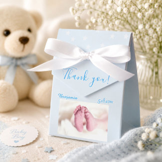 Caja Para Regalos Foto Fiesta de Baby Shower Azul