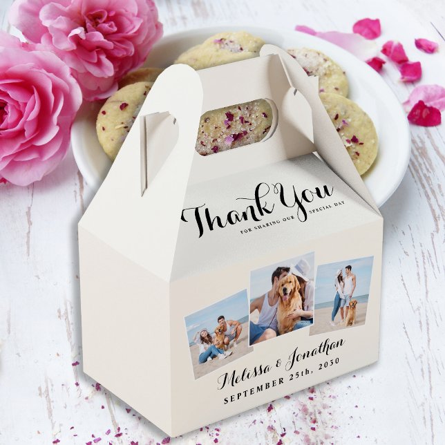 Caja Para Regalos Foto personalizada 3 Boda recién casada Gracias (Subido por el creador)