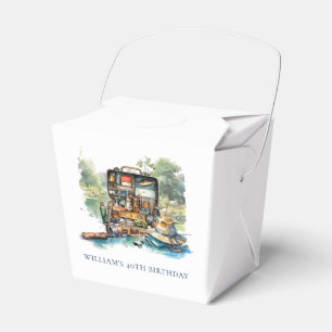 Caja Para Regalos Foto personalizada de cumpleaños de pesca para adu