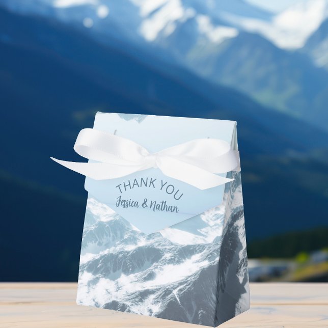 Caja Para Regalos Fotografía de las montañas de la nieve de la boda  (Subido por el creador)