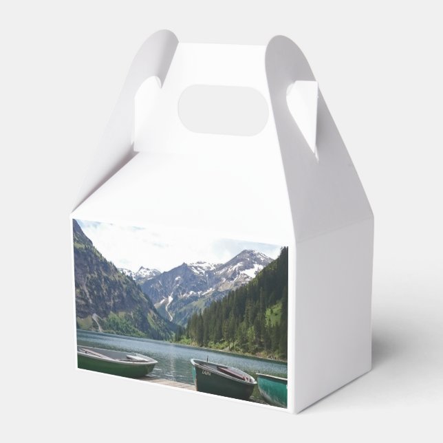 Caja Para Regalos Fotografía del lago alpino (Reverso)