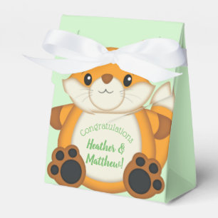 Caja Para Regalos Fox Baby Shower Green