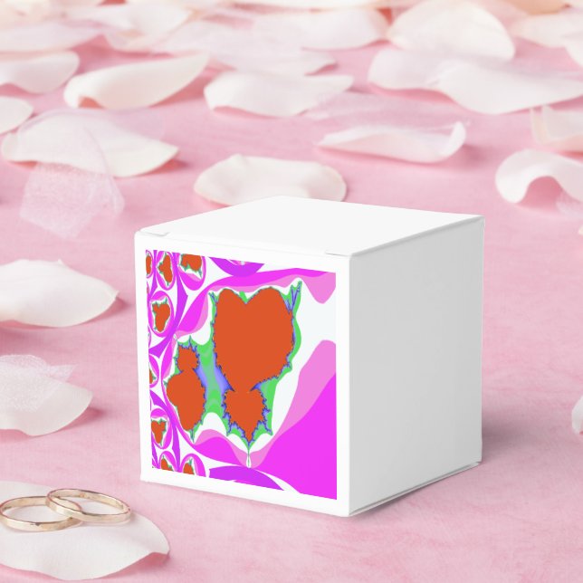 Caja Para Regalos Fractal Bleeding Heart Favor Box (Boda)