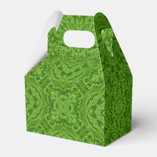 Caja Para Regalos Fractal Kaleidoscope de piel verde