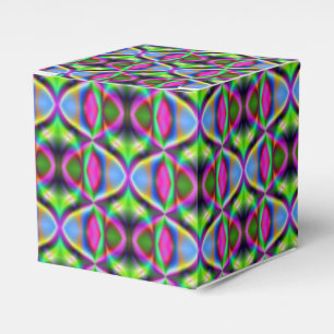 Caja Para Regalos Fractal metálico colorido con brillo