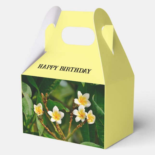 Caja Para Regalos Frangipani amarillo (Anverso)