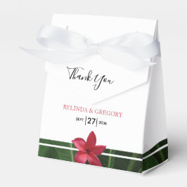 Caja Para Regalos Frangipani Rojo Bodas de Plumeria