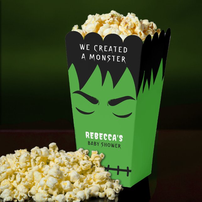 Caja Para Regalos Frankenstein Monster Halloween Baby Shower Popcorn (Frankenstein Monster Halloween Baby Shower Popcorn Favor Boxes
)