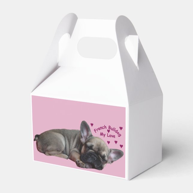 Caja Para Regalos Französische Bulldogge Herz French Bulldog (Reverso)
