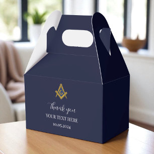 Caja Para Regalos Freemason Masonic Blue Minimalista Elegant Moderno